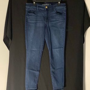 American Eagle-Dark Wash Super Super Stretch Jegging Size 16 Long